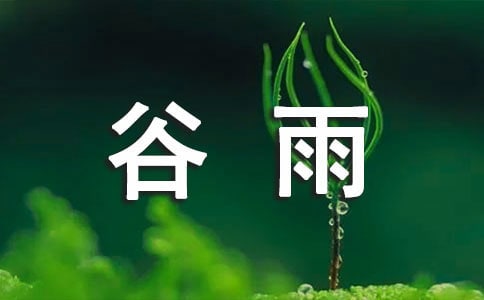 關于谷雨的優美句子